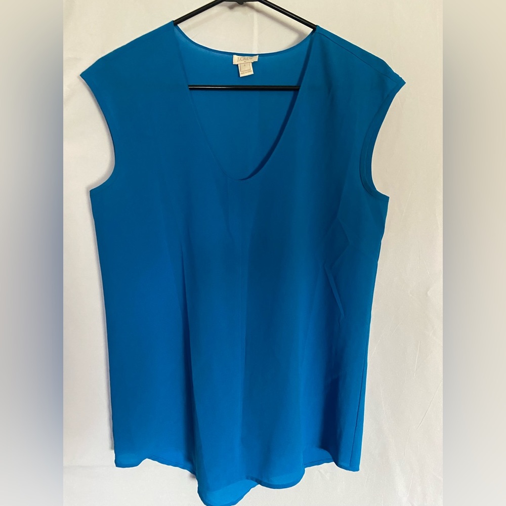 J.Crew royal blue sheer sleeveless size 4
